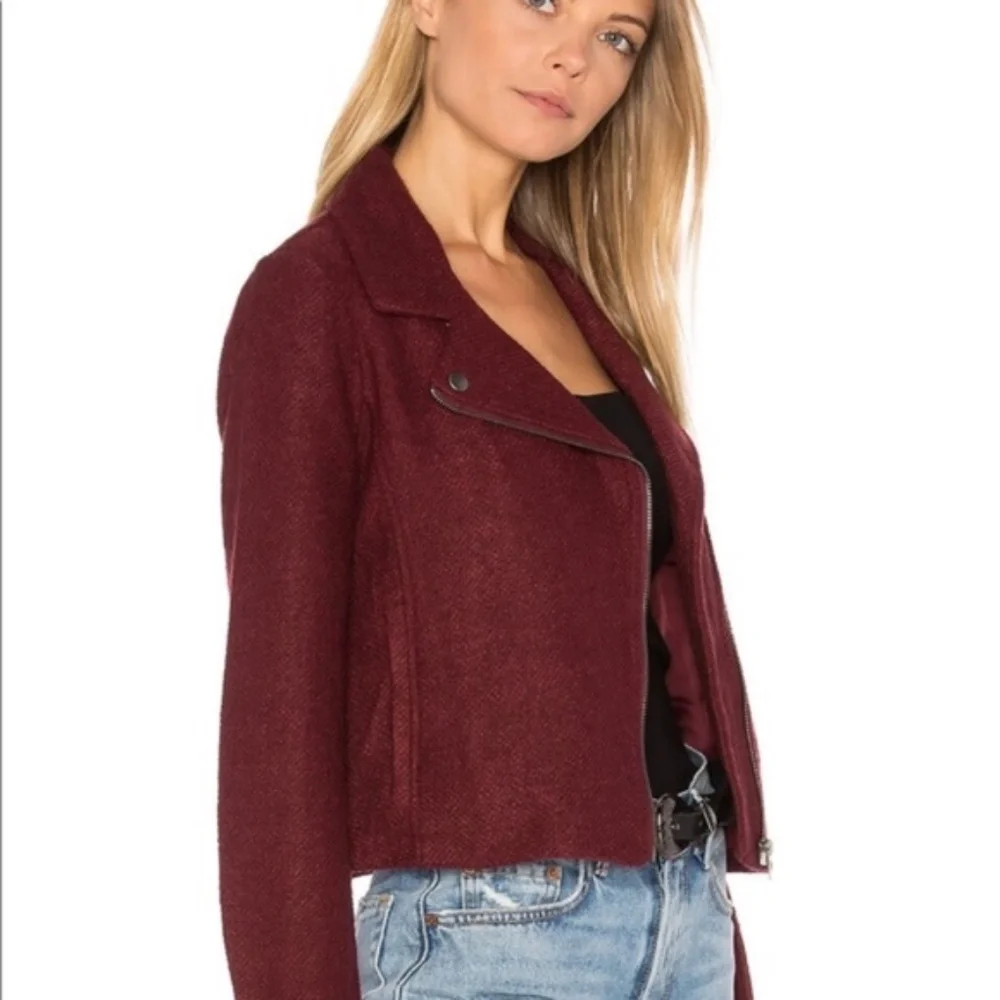 Jack by BB Dakota Reyna Moto Tweed Jacket Medium